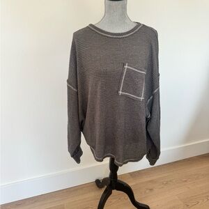 BNWT She + Sky Charcoal Knit Sweater
